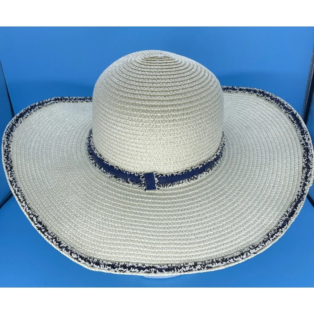 Women Wide Brim Straw Sun Hat Floppy Beach Vacation Travel Summer Packable Cap